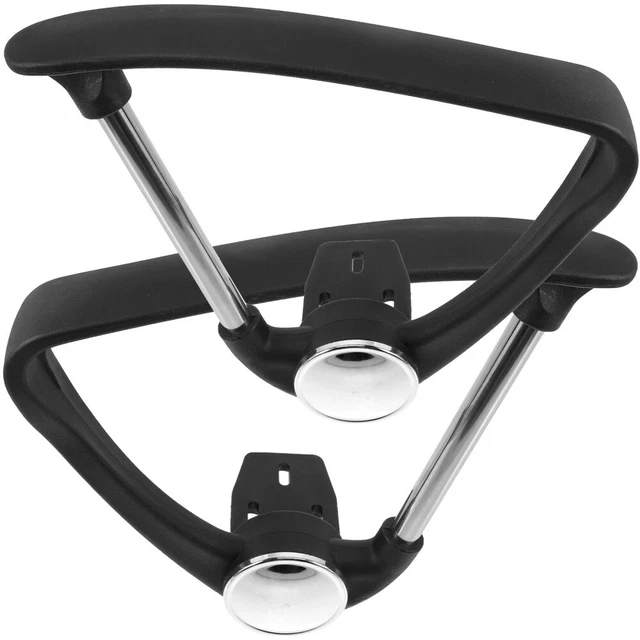 2 piezas reposabrazos para silla de oficina 33x28 cm acero inoxidable