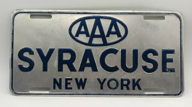 Vintage 1960s AAA Syracuse NY License Plate Car American Automobile Association