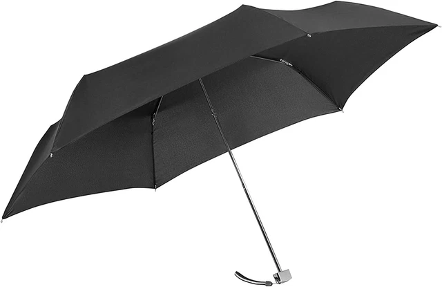 SAMSONITE Rain Pro 3 Sezioni Ombrello Ultra Mini Flat Stick Manuale, 22 cm, Nero