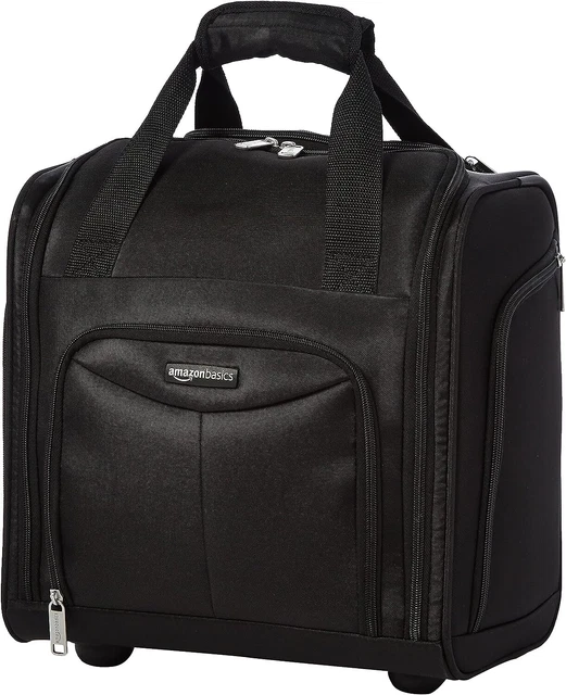 AMAZON BASICS UNDERSEAT CarryOn Rolling Travel Luggage Bag with Wheels