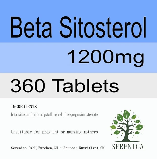 Plant Sterols 1200mg Complex Beta Sitosterol Vitamin x 360 Tablets