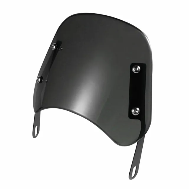 1/2x Universal 5"-7" Motorcycle Black Round Windshield Deflector Windscreen NEW