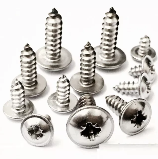 POZI FLANGE SELF TAPPING SCREWS A2 STAINLESS STEEL FLANGED TAPPERS No.6,8,10,12