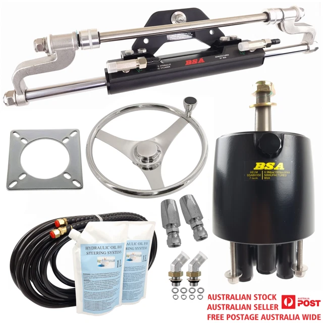Boat Hydraulic Stainless Steering wheel Outboard Steering suits Yamaha to 300HP