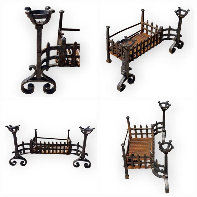 Camino Antico, Stile Medievale, Coppa Cani, Ferro Inglese, Circa 1900 Revival