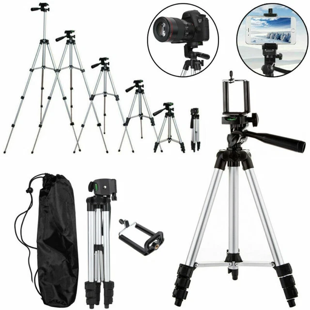 Professional Camera Tripod Stand Holder Mount For iPhone Samsung Cell Phone+ Bag