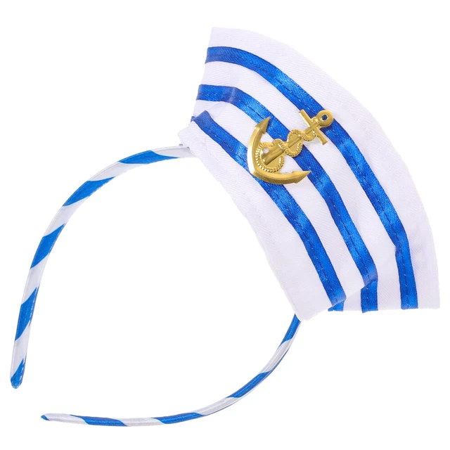 Sombrero de capitán diadema de yate sombrero diadema marinero sombrero diadema fiesta disfraz