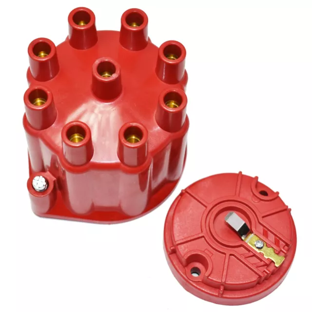 8-Cylinder Female Pro Series Distributor Cap & Rotor Kit (Red)