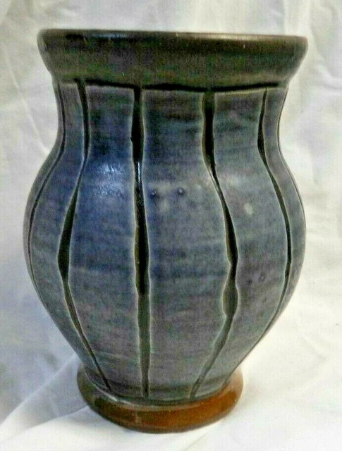 Studio Keramik Urnenvase Diane Rosenmiller Porzellan Ton blau Alfred University 4
