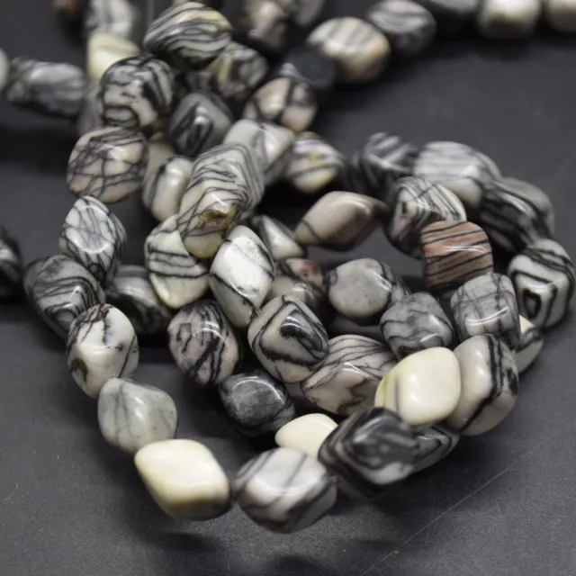 Tumbled Gemstone Nugget Pebble Beads - 7mm - 10mm - Various Stones - 15" Strand