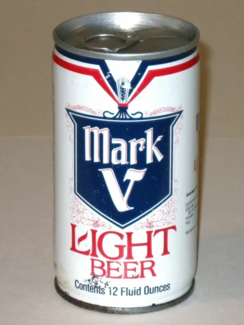 Vintage MARK V Light BEER CAN! Pittsburgh Brewing Straight Steel Pull Tab Can!