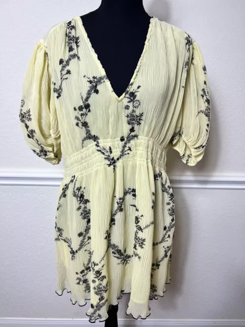 Ganni - Floral Georgette Mini Tunic Dress - Size EU 40 - US 8/10 NEW