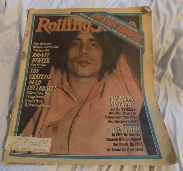 Rolling Stone Magazine 1990 # 323 W Jackson Browne Cover Grateful Dead ...