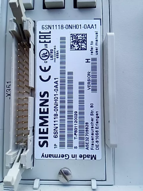 Siemens SIMODRIVE 611 Module 6SN1124-1AA00-0DA2 & 6SN1118-0NH01-0AA1 2