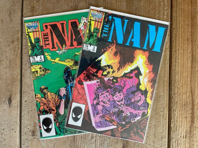 The ‘Nam Comic Lot Issues 3 & 4 NM 1986 Marvel Doug Murray Michael Golden