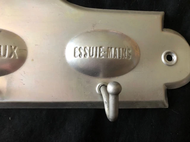 Vintage French Kitchen Metal Hanging Hooks for Towels Plates Knives Glasses Hand 4