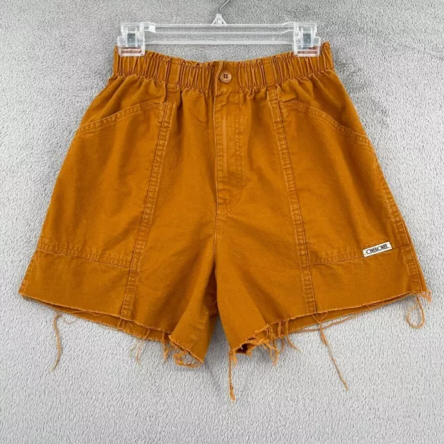 Vtg Cherokee Mom Shorts Womens 12 M Brown High Rise Elastic Waist Cut Off 90s