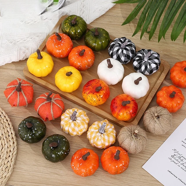 Kit Realistici Zucca Artificiale Halloween Festival Contraffazione Verdure Autunno
