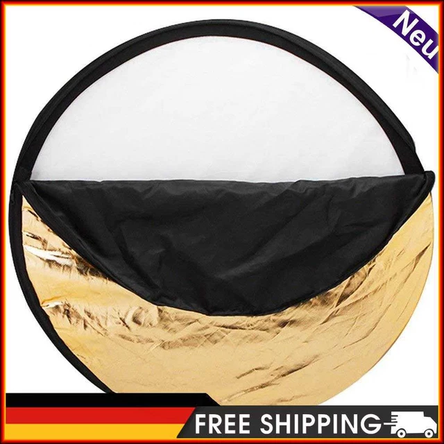 Fotorreflector redondo plegable 5 en 1 para varias fotos (60 cm)