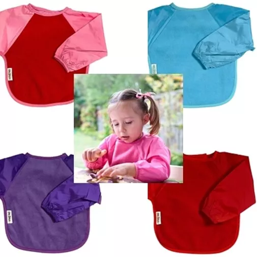 Silly Billyz Long Sleeve Fleece Bib Baby Toddler Feeding Bibs