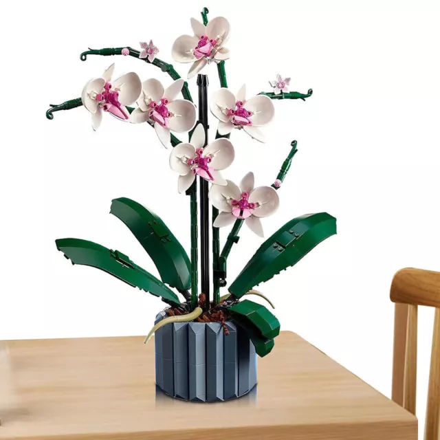 Neu 10311 Icons Orchid Artificial Plant Building Set with Flowers,Home DIY Décor