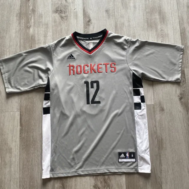 Adidas Dwight Howard Houston Rockets Shirt Jersey #12 Gray Sleeves Mens Sz M