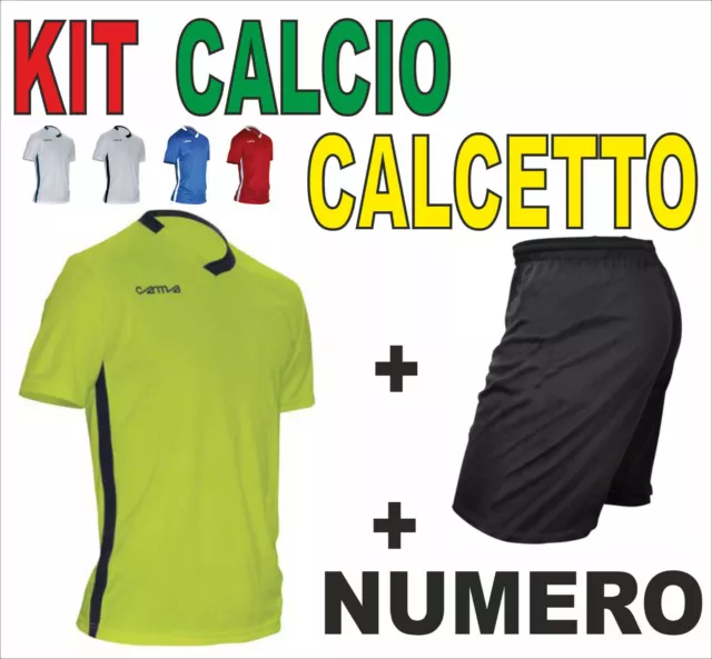 KIT CALCETTO Maglietta Pantaloncino Numero CALCIO CamaSport Classic tecnico E3S