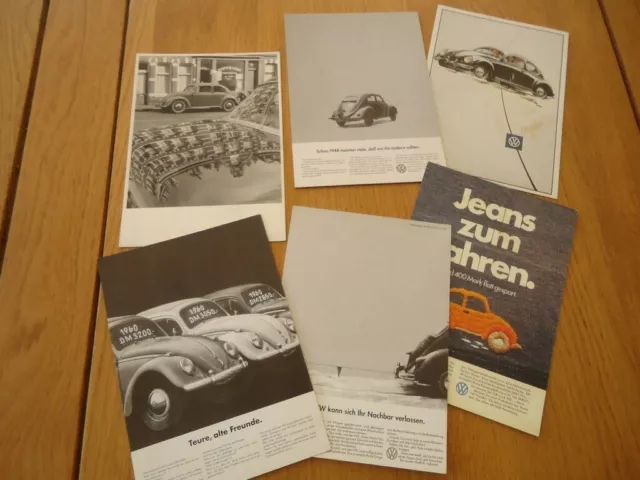 A Encadrer Lot 6 Carte Postale 15X10 P.a.r.c Archiv Volkswagen Beetle Dm 3200