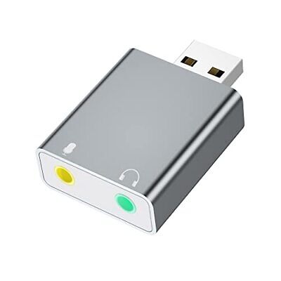 Adaptateur audio MOSWAG USB vers jack 3,5 mm carte son externe USB-A vers adaptateur convertisseur stéréo auxiliaire 3,5mm compatible avec casque,PC,ordinateur portable,Linux,ordinateur de bureau,PS4 