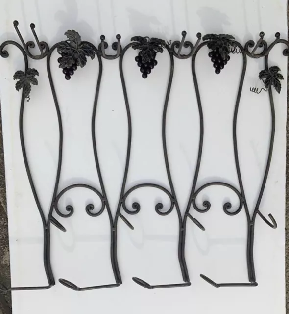 Rustic Wrought Iron Hanging Wine Rack & Wine Glass Holder Man cave Bar