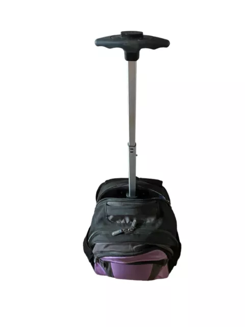 Samsonite 19" Wheeled Backpack Purple Travel Backpack Rolling Wheels