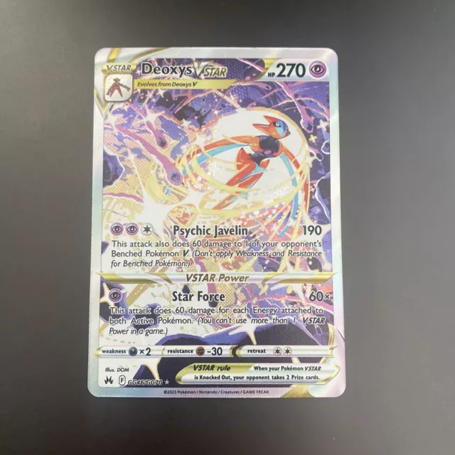 Deoxys VSTAR GG46/GG70 Full Art NM/M Crown Zenith Pokemon Card