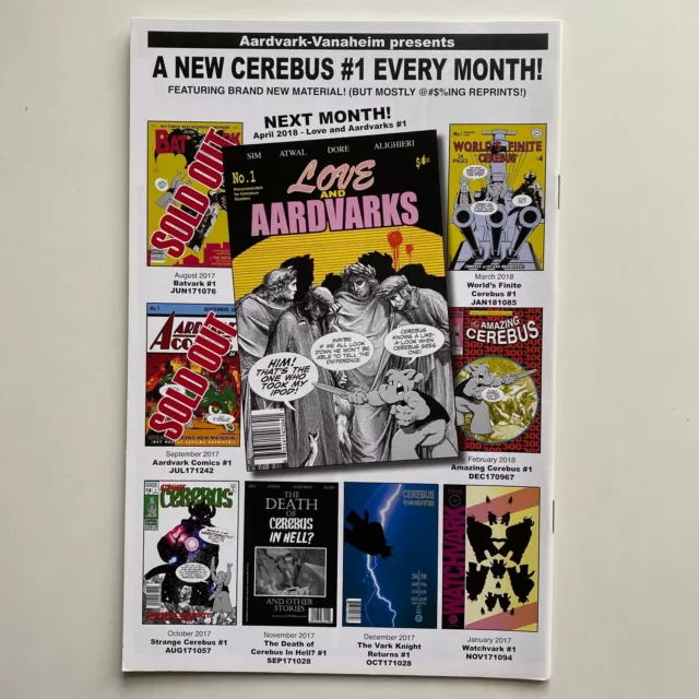 Aardvark-Vanaheim Comics World's Finite Cerebus #1 (2018) NM 1st Print 2