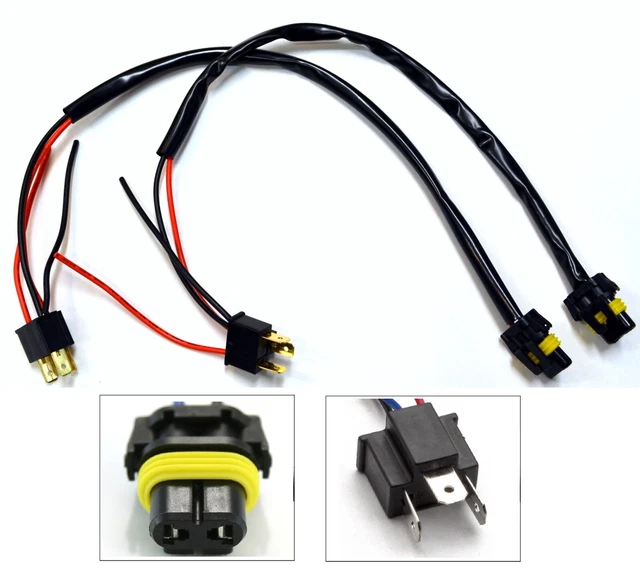 HID Kit Extension Wire 9003 H4 Two Harness Head Light Bulb Replacement Socket HID Kit Extension Wire 9003 H4 Two Harness Head Light Bulb Replacement Socket