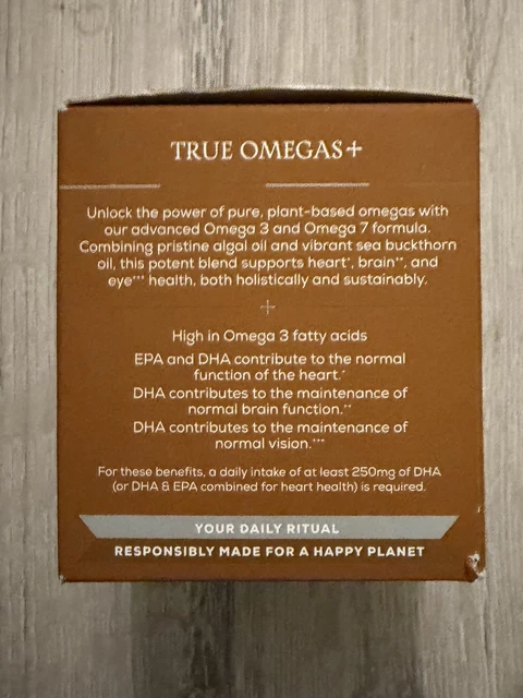 ANCIENT + BRAVE True Omegas+ Vegan Omega 3-7 Capsules 60 Count £31.90 ...