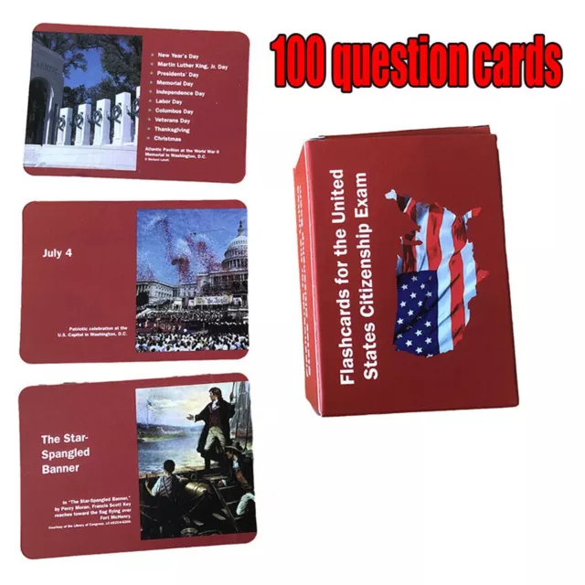 US Citizenship Flash Cards 2024 Naturalization Test Study With 100QA 100