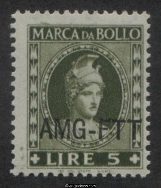 AMG Trieste Fiscal Revenue Stamp, FTT F55 mint, F-VF