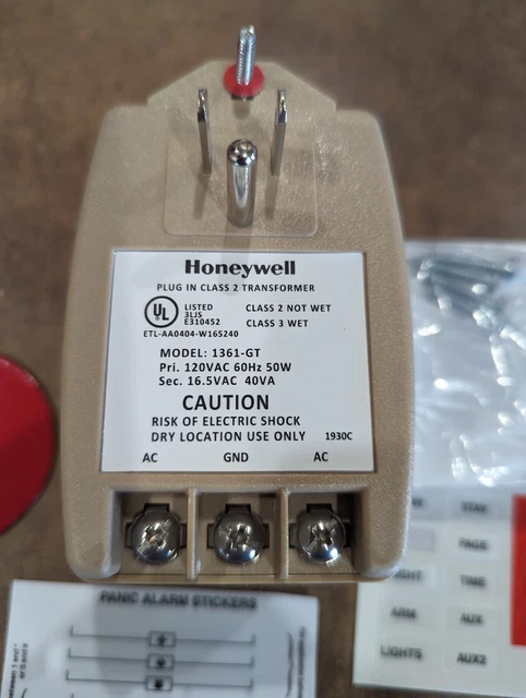 Resideo Honeywell 1361-GT Alarm System Transformer, 16.5VAC, 40VA, FREE Shipping