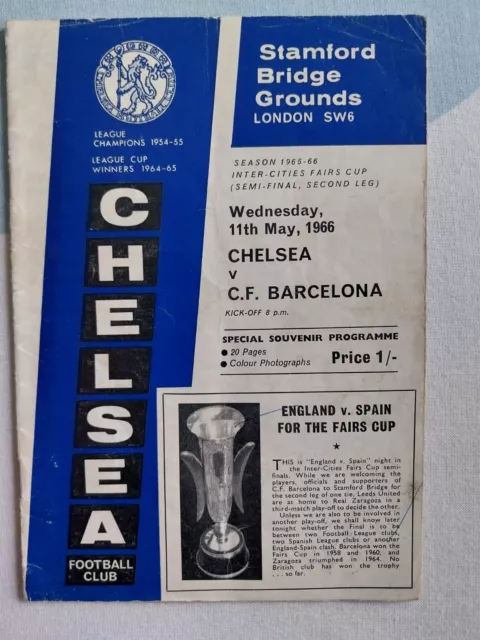 Chelsea V. Barcelona - 11.5.66 Fairs Cup Semi-Final