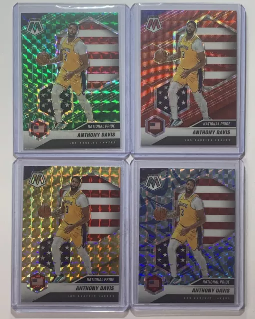 Anthony Davis Lakers NBA 4x National Pride Panini Mosaic Red Green Gold Blue