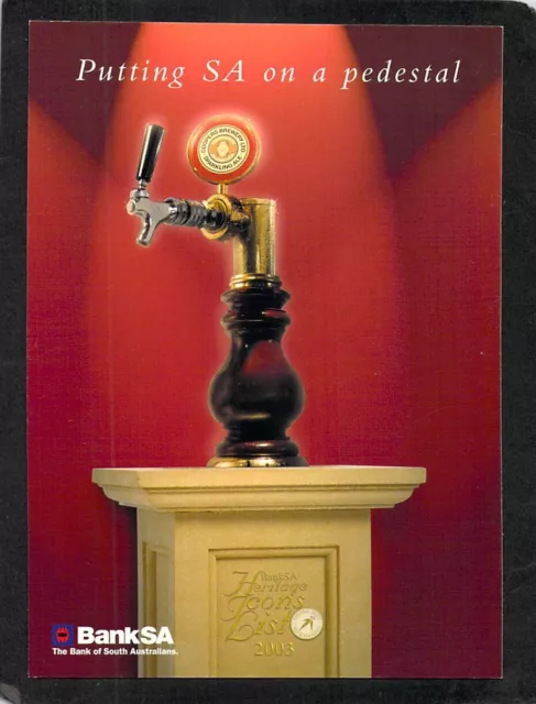 S0640 Australia BankSA 2003 Icon Coopers Brewery postcard