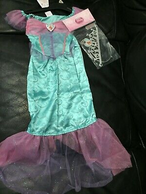 Disney Princess Little Mermaid Ariel Girls Fancy Dress Costume Age 5-6