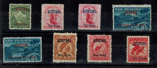 Aitutaki 1903 Set Mint w/ Extra 1d Shade SG 1-7 CV L160+