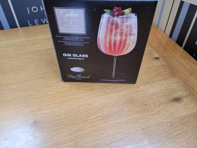 Luigi Bormioli Optica Fluted Gin Cocktail Glass, Set of 3, 750ml, Clear