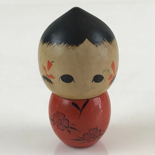 Japanese Wooden Kokeshi Doll Vtg Figurine Traditional Craft Toy KF621