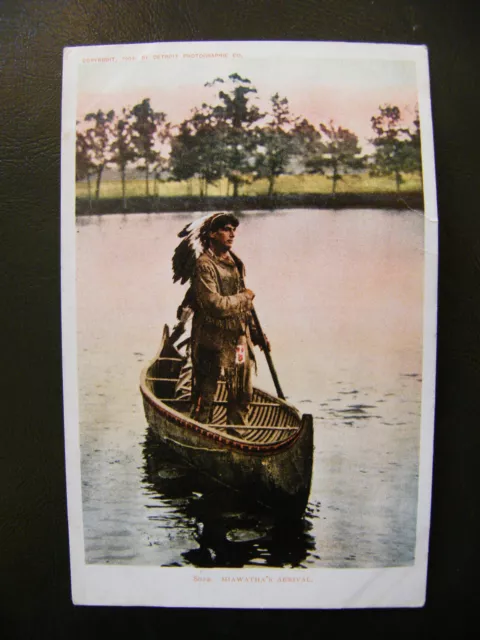 Carte Postale Hiawatha's Arrival 8022 Detroit Photographic 1904 Indien Amérique