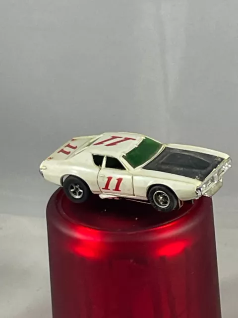 VINTAGE AFX Dodge Charger (WHITE/BLACK) Slot Car untested