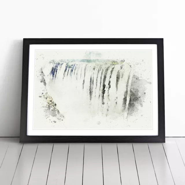 Victoria Falls In Zambia & Zimbabwe In Abstract Wall Art Print Framed Picture