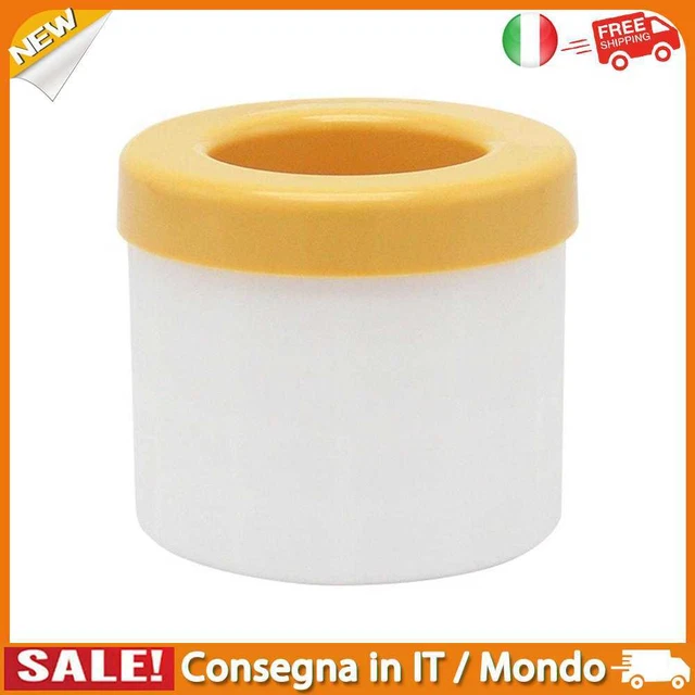 IT Silicone Ice Cube Mold Cylinder Ice Bucket with Lid Kitchen Barware (Yellow)