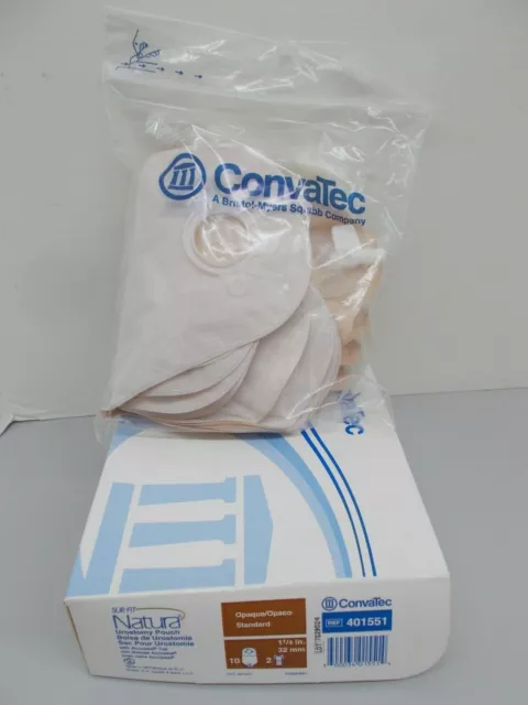 CONVATEC 401551 Sur-Fit Natura 2-Piece Urostomy Pouch 1-1/4", Box of 10